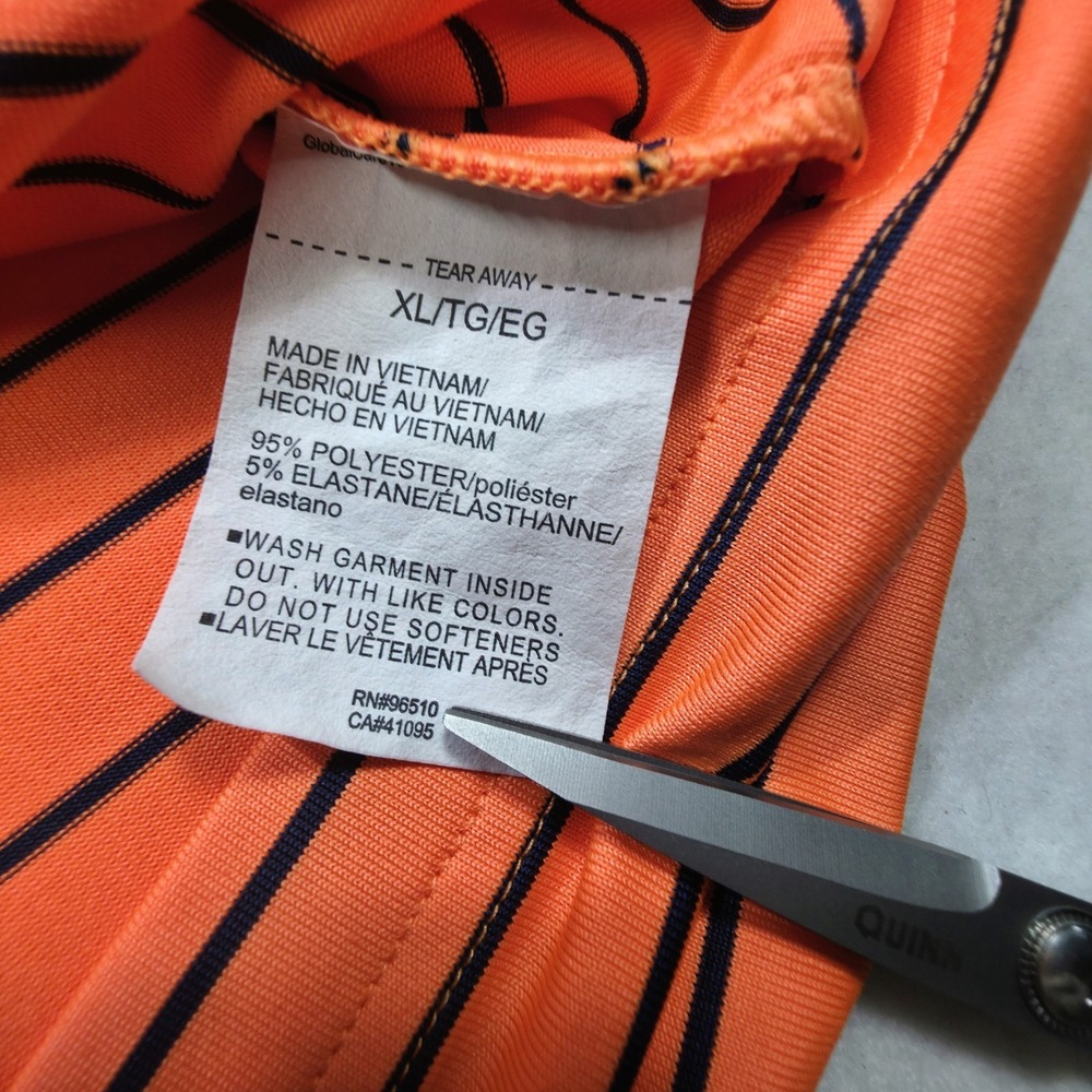 Under Armour The Playoff Polo Shirt Mens XL LIMITED USE Neon Orange Blue Stretch - Picture 5 of 8